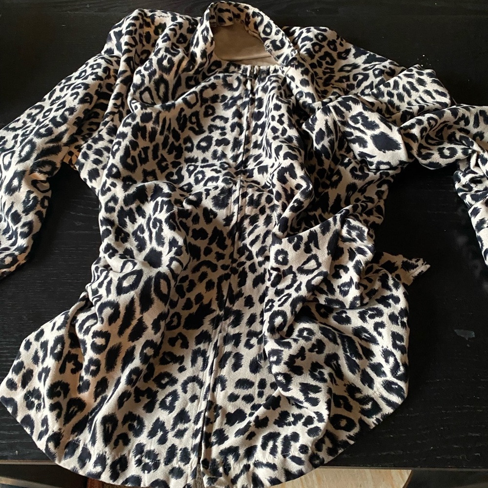 Vintage Suede Leopard Print Jacket